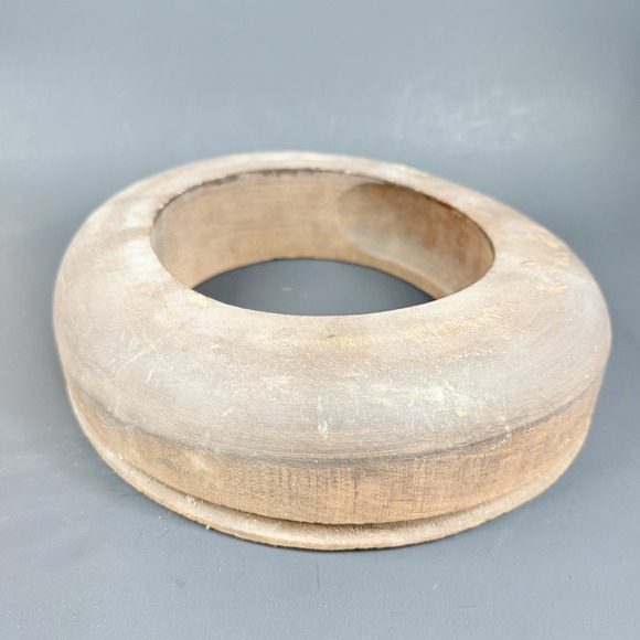 Antique Primitive Wooden Block Hat Brim Mold Millinery Form Gerner Co Mold 24  ( main image 6